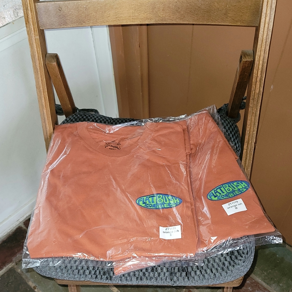 Flatbush Zombies LIMITED Orange T-Shirt Size Small with Blue & Green Embroidery